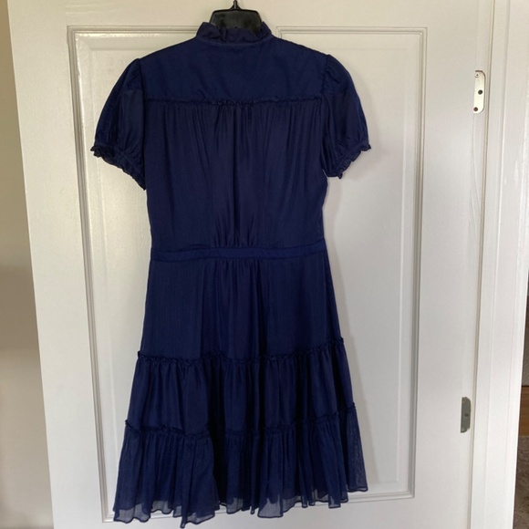 Diane von Furstenberg navy tiered dress size 8 - Picture 6 of 14